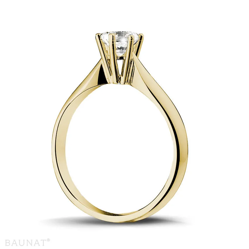 0.50 quilates anillo solitario diamante en oro amarillo 