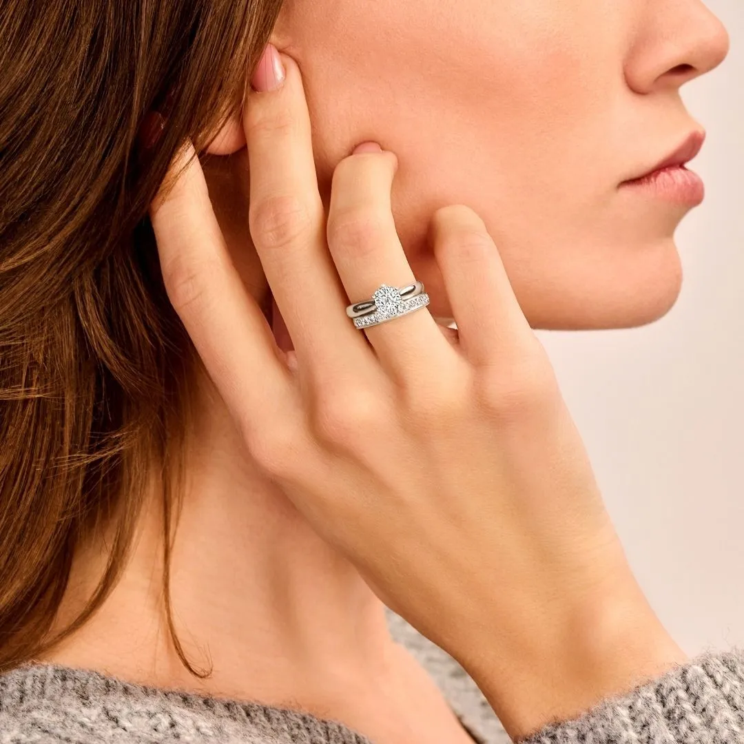 0.50 quilates anillo solitario diamante en oro amarillo 