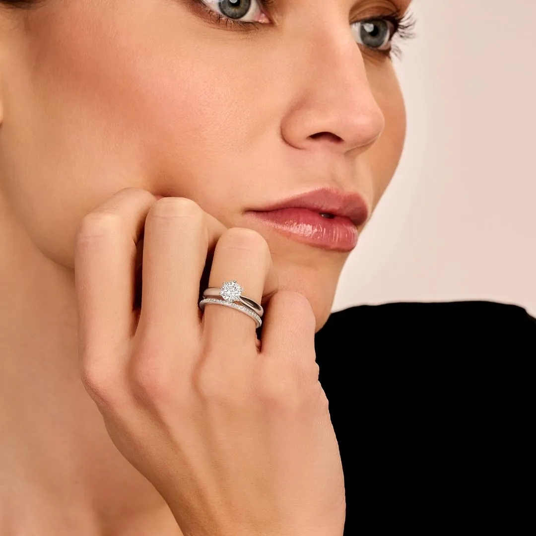 0.50 quilates anillo solitario diamante en oro amarillo 