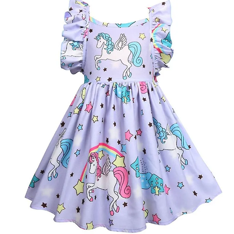 38 AñOS NIñA UNICORNIO PATINADORA VESTIDOS PRINCESA VESTIDOS DE VERANO