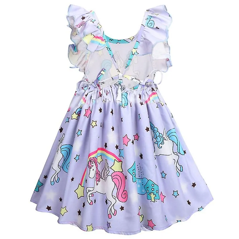 38 AñOS NIñA UNICORNIO PATINADORA VESTIDOS PRINCESA VESTIDOS DE VERANO