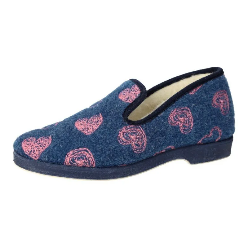 332 Zapatillas de lana color MARINO