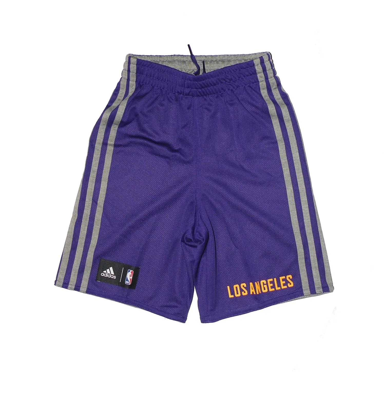 Adidas NBA Short L.A. Lakers Winter Hoops Rev (purpura/gris)