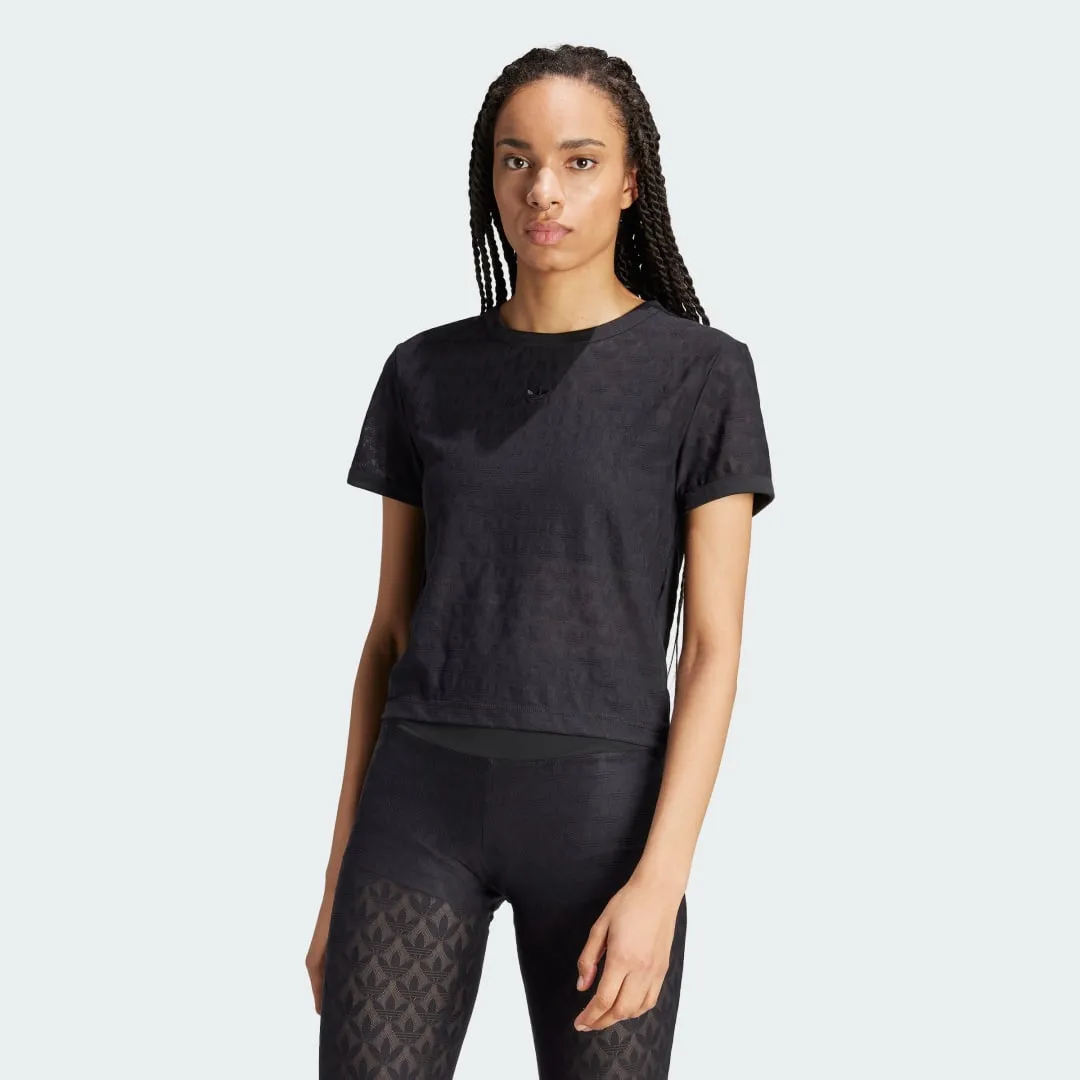 adidas Performance Fashion Monogram Lace Cropped
