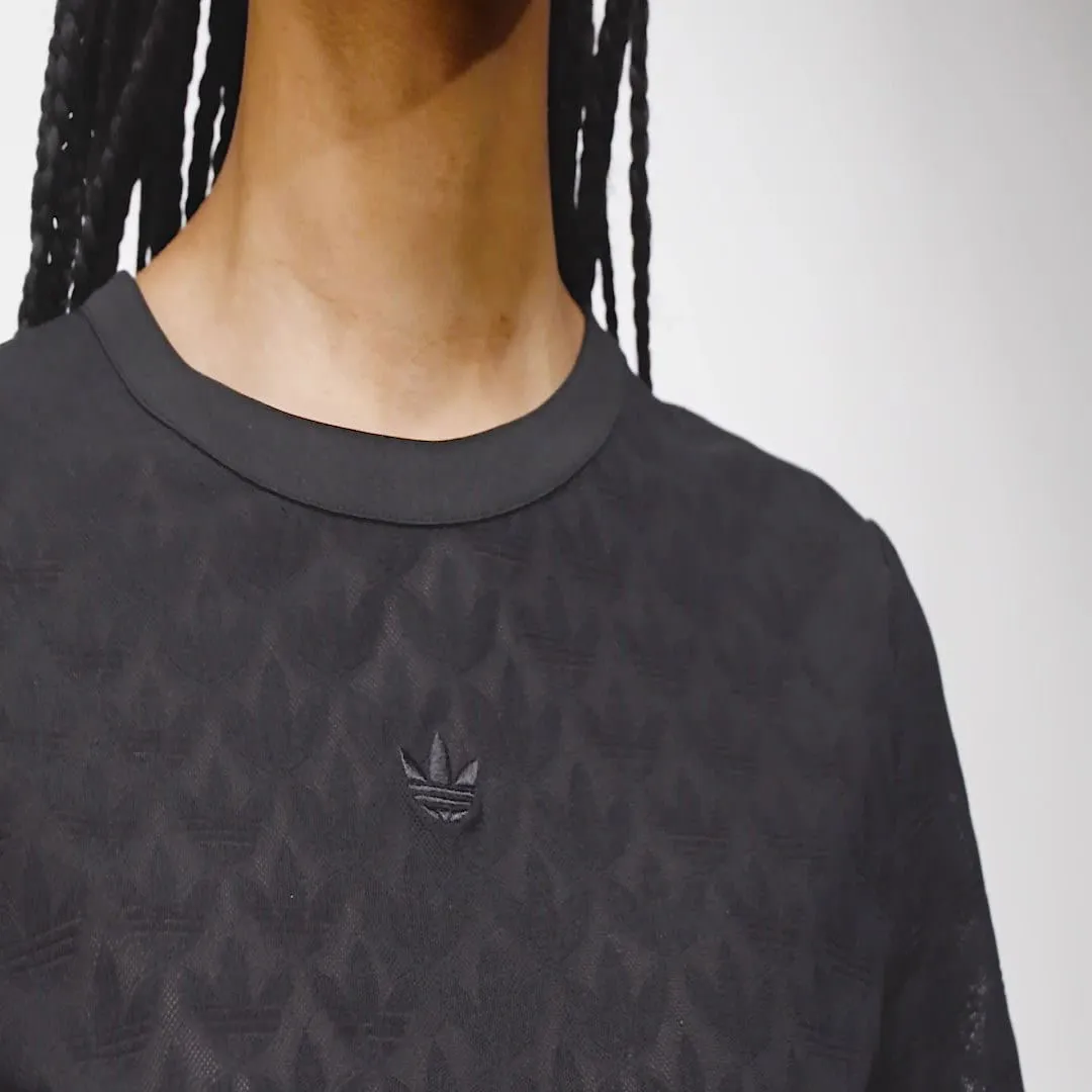 adidas Performance Fashion Monogram Lace Cropped