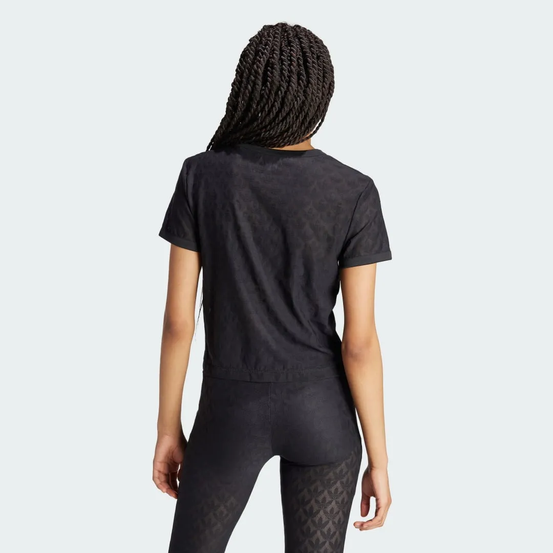 adidas Performance Fashion Monogram Lace Cropped