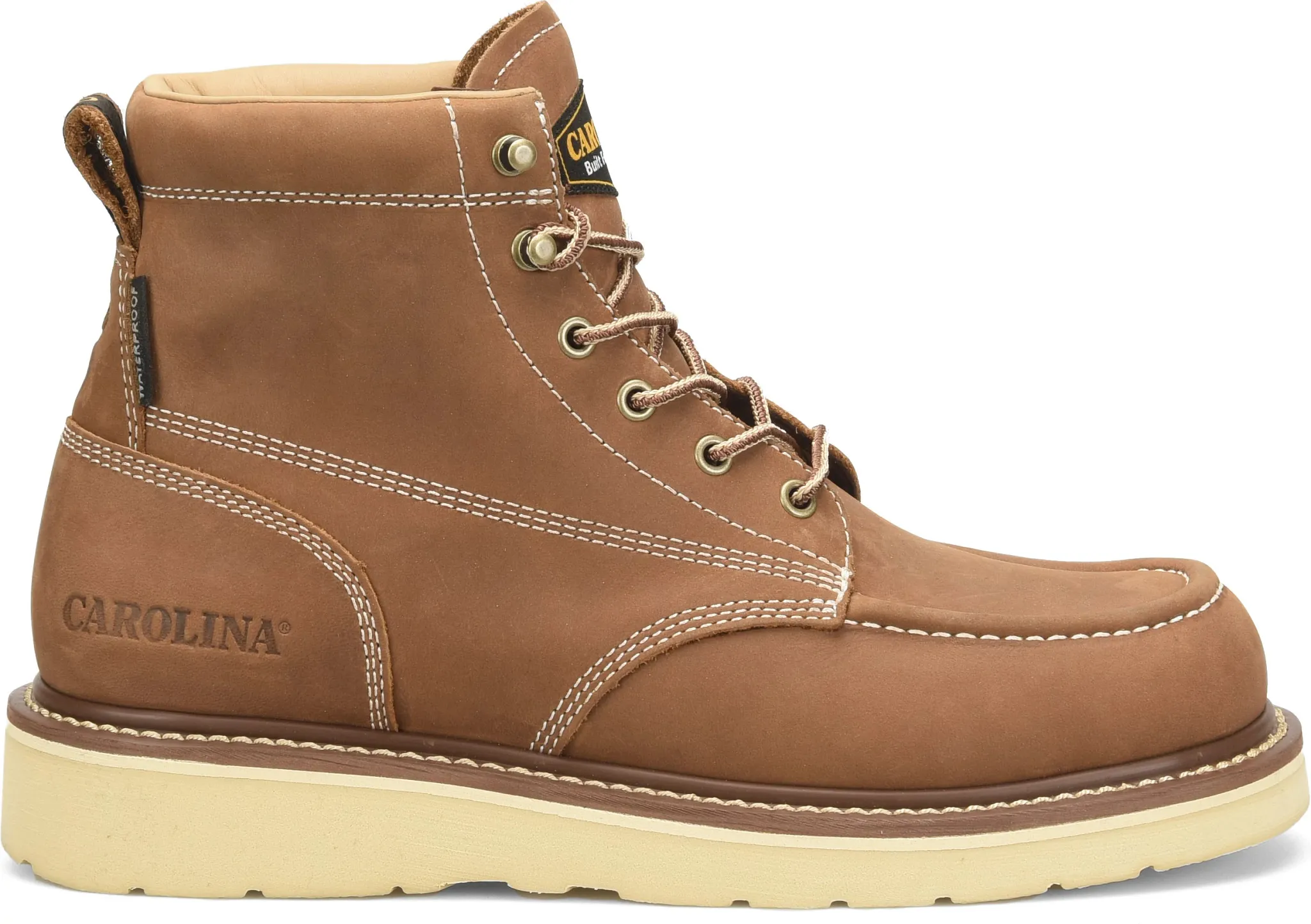 Amp 6" Waterproof Moc Toe Wedge Work Boot