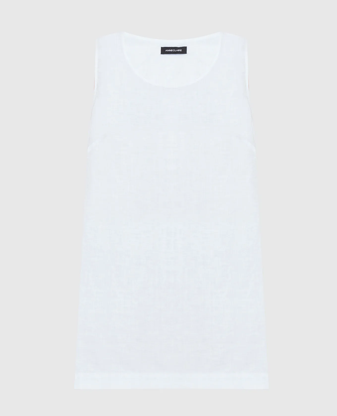 ANNECLAIRE Blue linen top