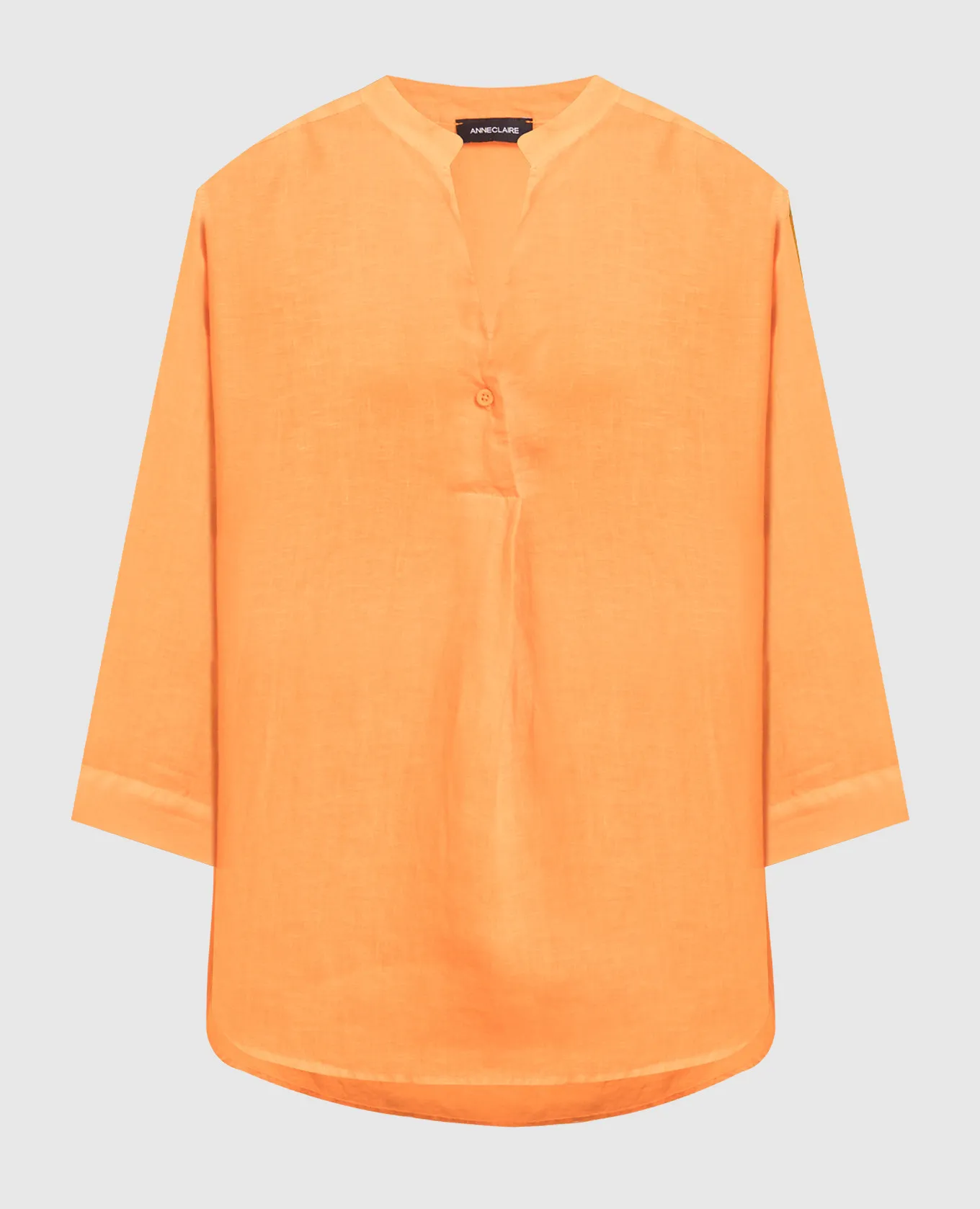 ANNECLAIRE Orange linen blouse