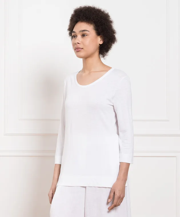 ANNECLAIRE White linen longsleeve
