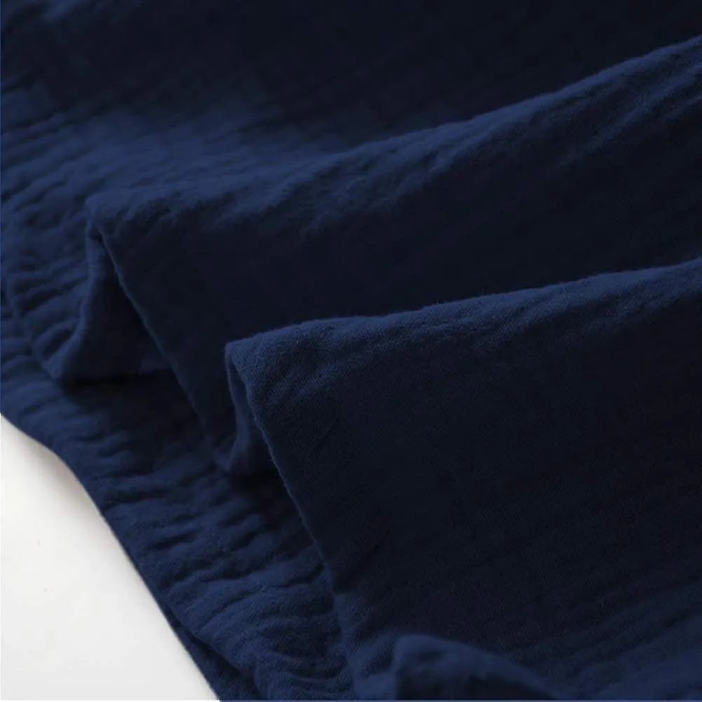 Batas de kimono para hombres Bata de algodón Khan Ropa al vapor Albornoces Albornoces Ropa de dormir de manga larga Ropa de desc