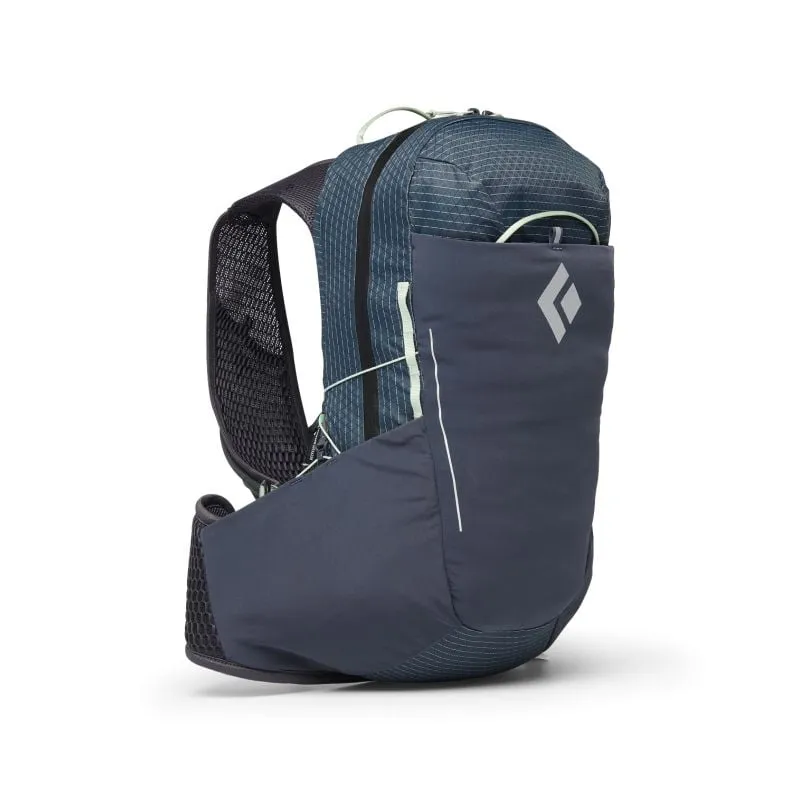Bolsa de senderismo rápido para mujer Black Diamond Mochila Pursuit 15L (Carbono/Verde Espuma)