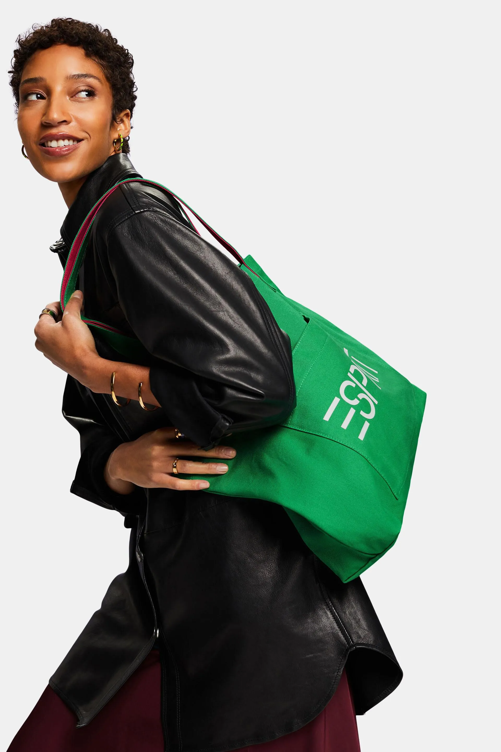 Bolso de mano de lona con logotipo
