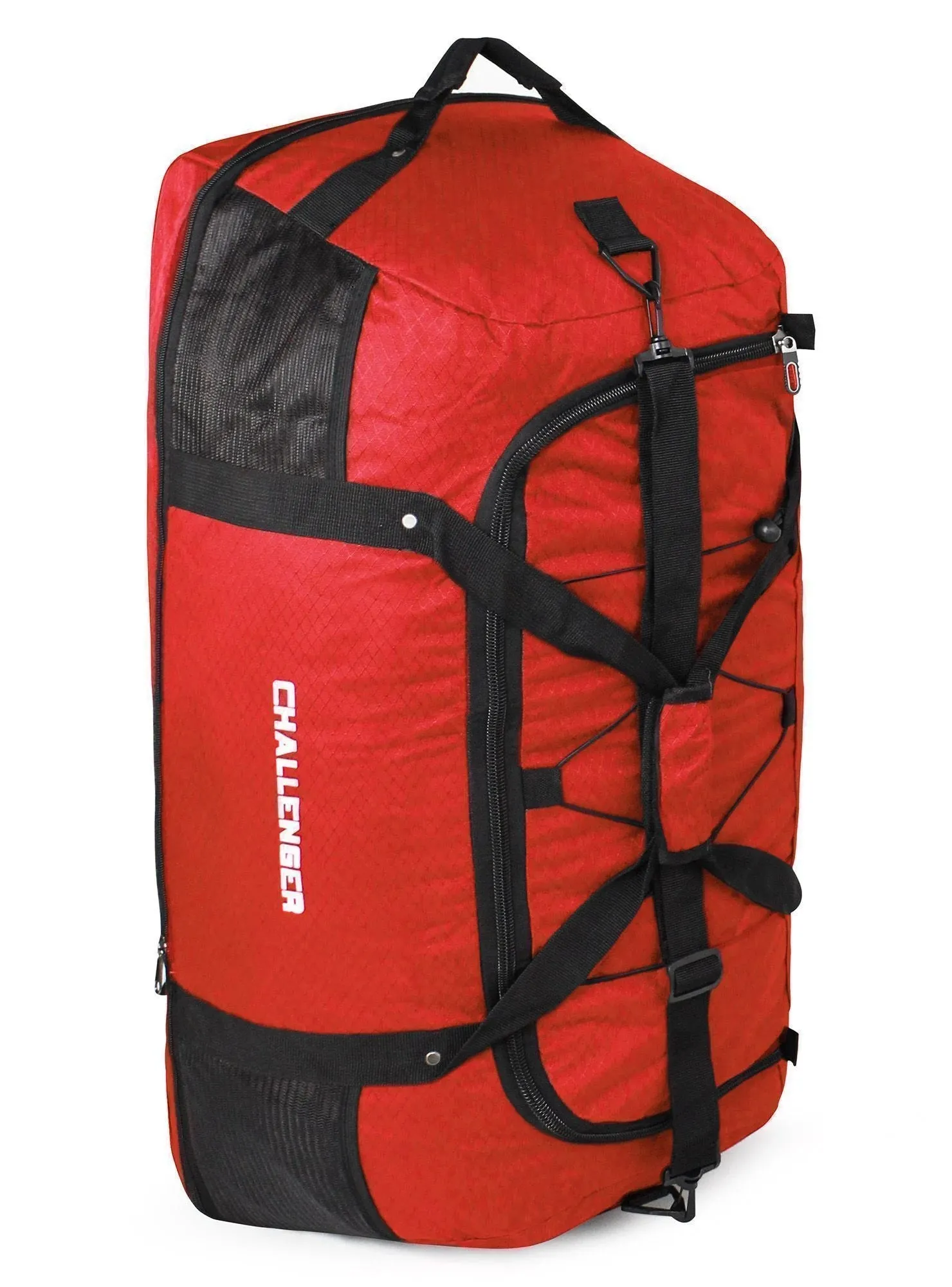 BOLSO ENROLLABLE CON RUEDAS CHALLENGER  ROJO