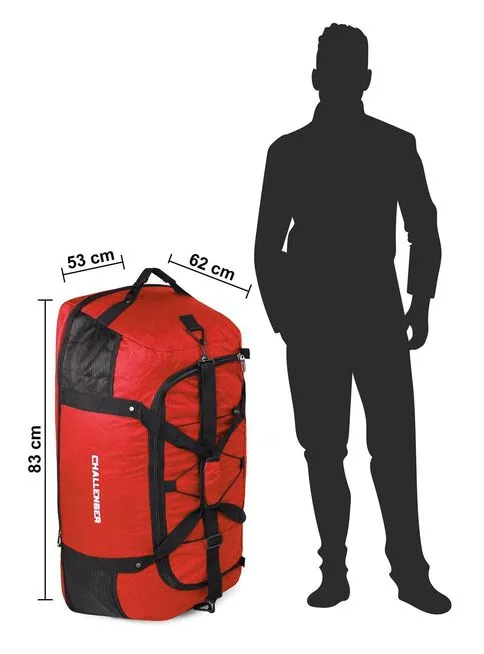 BOLSO ENROLLABLE CON RUEDAS CHALLENGER  ROJO
