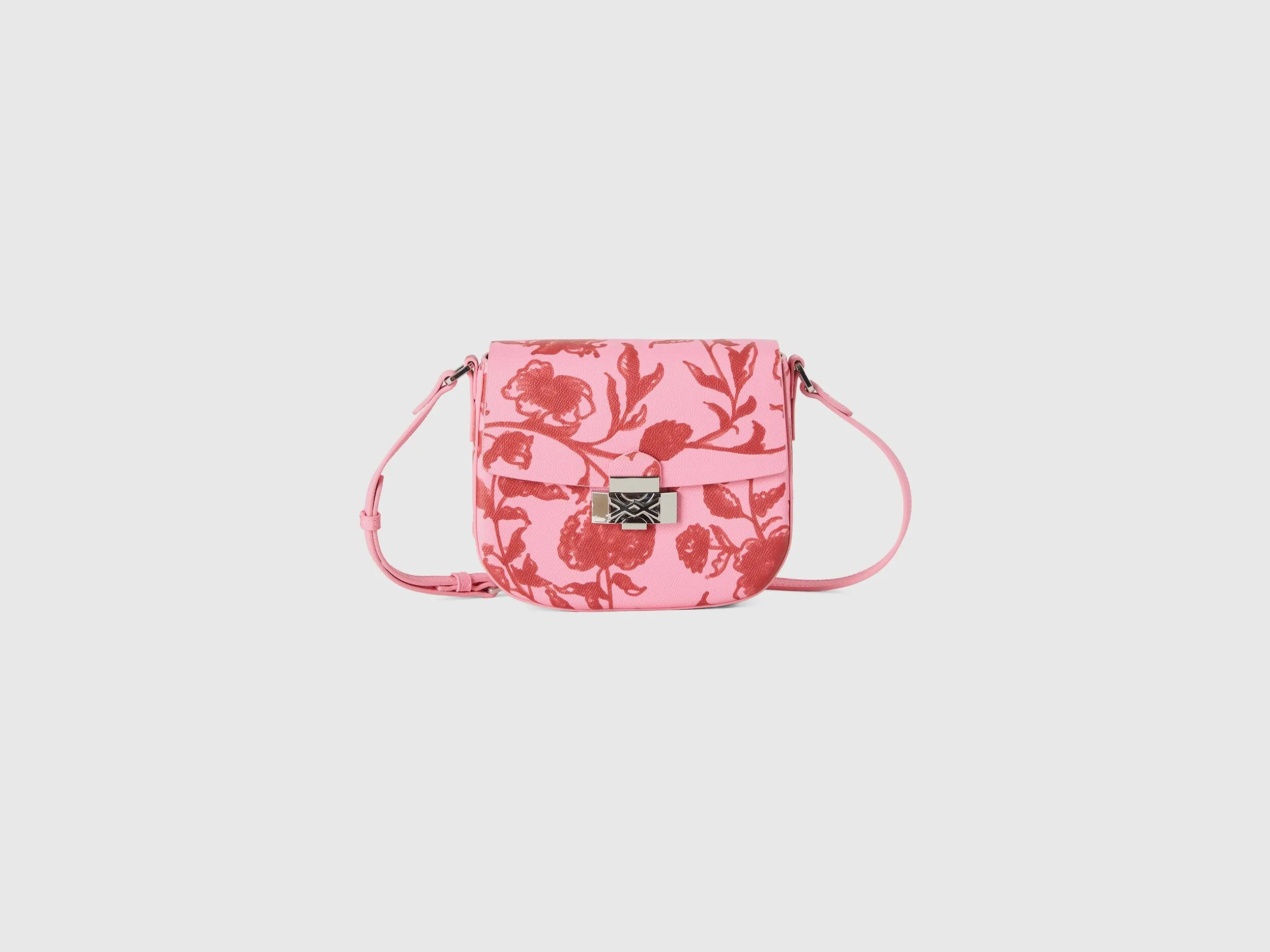 Bolso rosa pastel con estampado floral