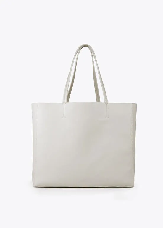 Bolso shopper con logo en relieve CRUDO Lola Casademunt
