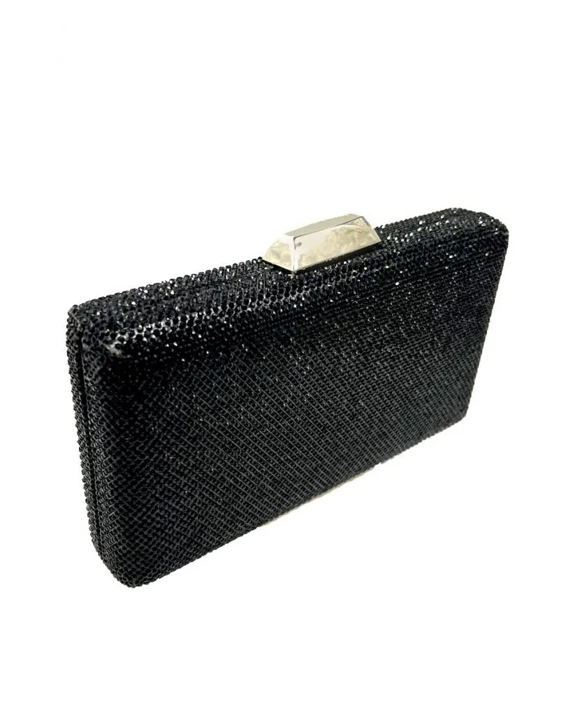 BOLSOS DE FIESTA NEGROS CON CRISTAL PARA VESTIDOS DE FIESTA