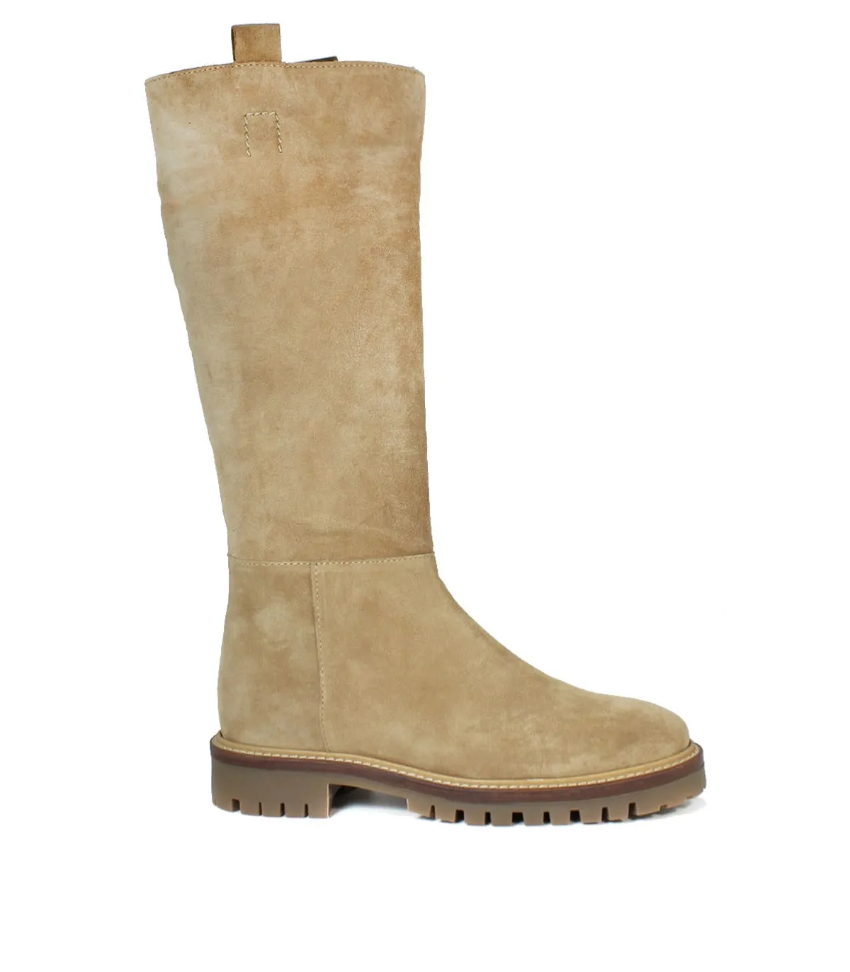 BOTA DE CAÑA ALTA DE PIEL ALPE MILITARE 2689 CAMEL