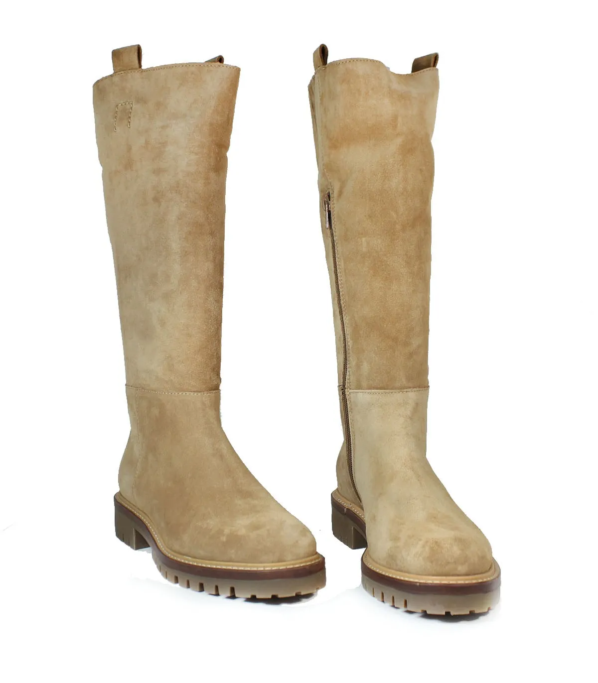 BOTA DE CAÑA ALTA DE PIEL ALPE MILITARE 2689 CAMEL