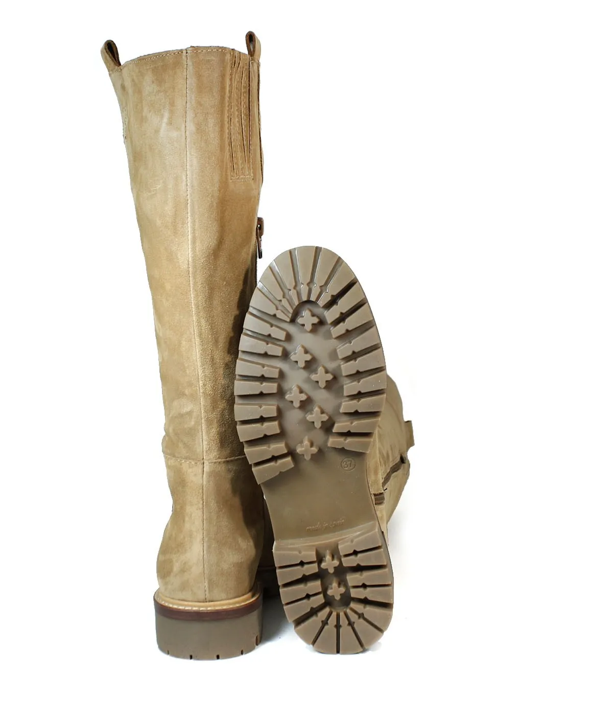 BOTA DE CAÑA ALTA DE PIEL ALPE MILITARE 2689 CAMEL