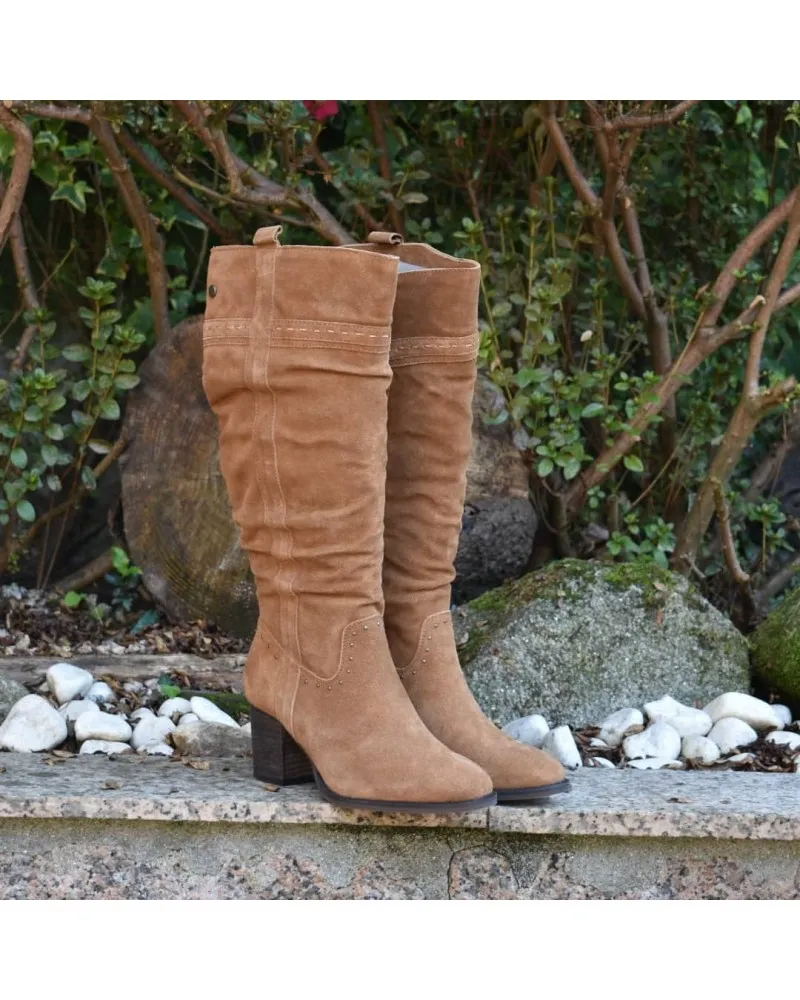 Bota de caña alta con caña arrugada TOP3SHOES 21745