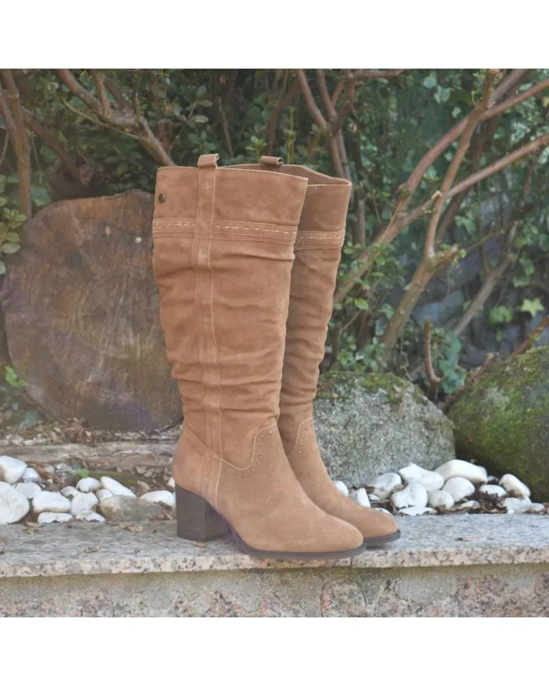 Bota de caña alta con caña arrugada TOP3SHOES 21745