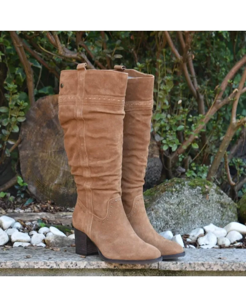 Bota de caña alta con caña arrugada TOP3SHOES 21745