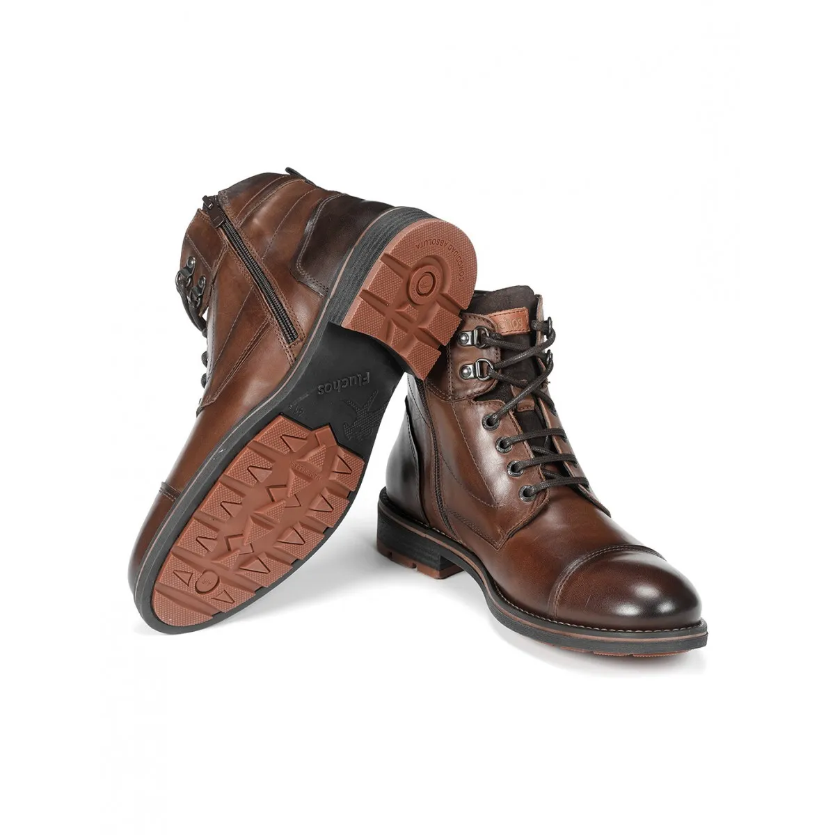 Bota Fluchos Terry Marrón hombre con cordones F1342