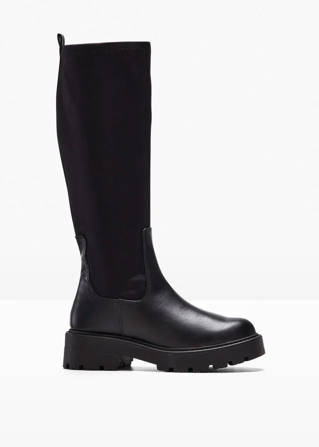 Botas de caña ancha Negro