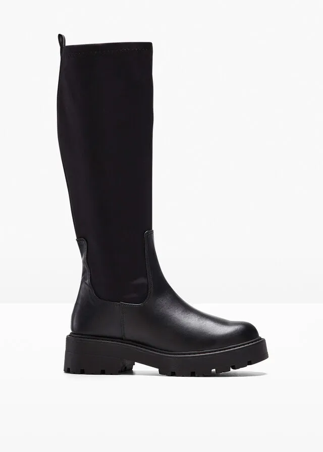 Botas de caña ancha Negro