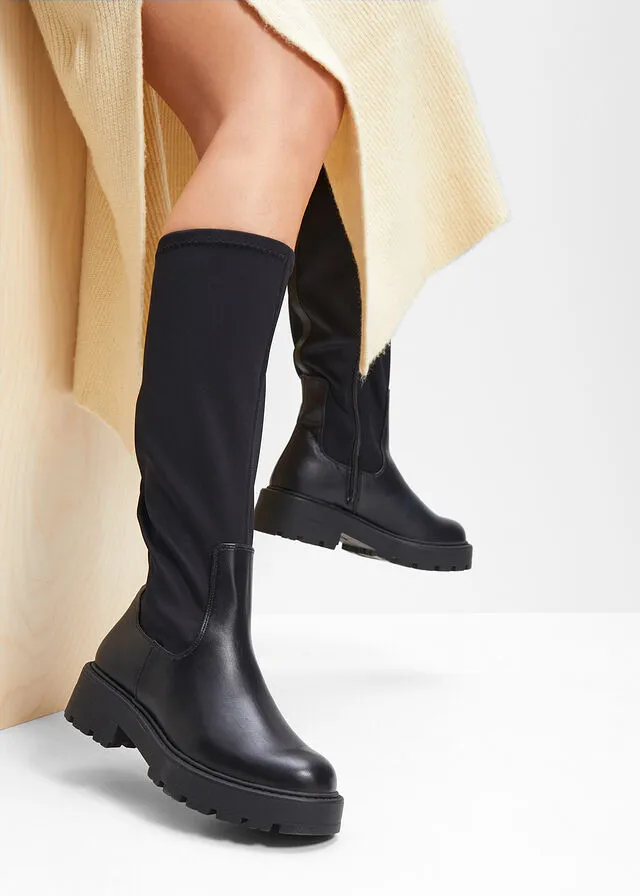 Botas de caña ancha Negro