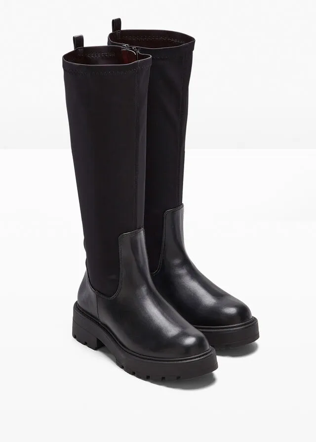 Botas de caña ancha Negro