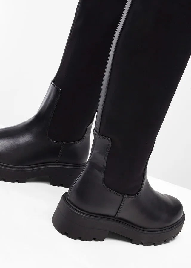 Botas de caña ancha Negro