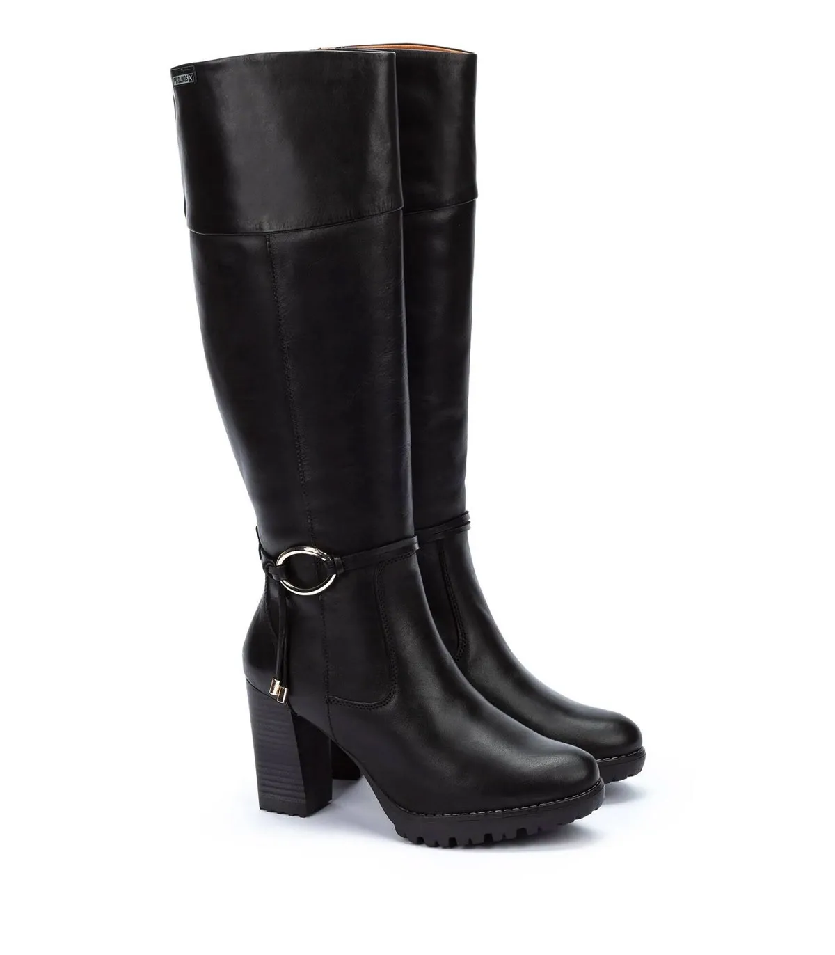 BOTAS DE TACÓN DE CAÑA ALTA MUJER PIKOLINOS CONNELLY W7M9798 NEGRO