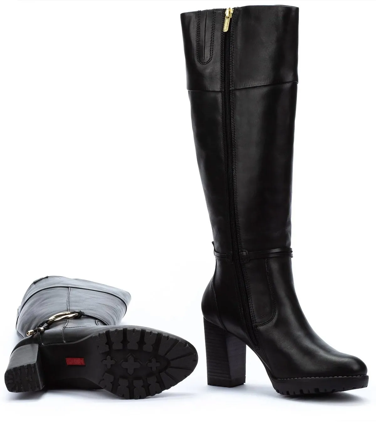BOTAS DE TACÓN DE CAÑA ALTA MUJER PIKOLINOS CONNELLY W7M9798 NEGRO