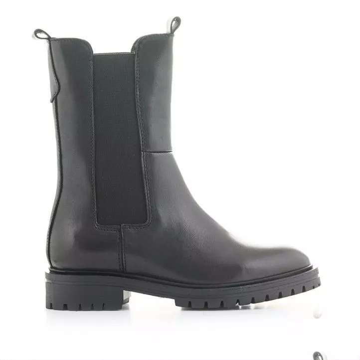 Botas planas Redlove anna de piel negras de caña media