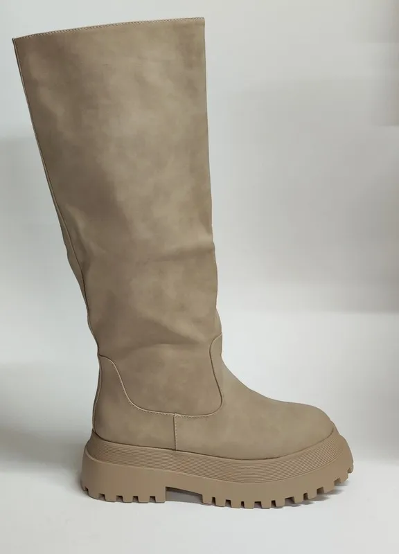 Botas Y Botines Mim ROMA piel vegana beig