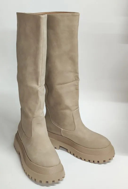Botas Y Botines Mim ROMA piel vegana beig