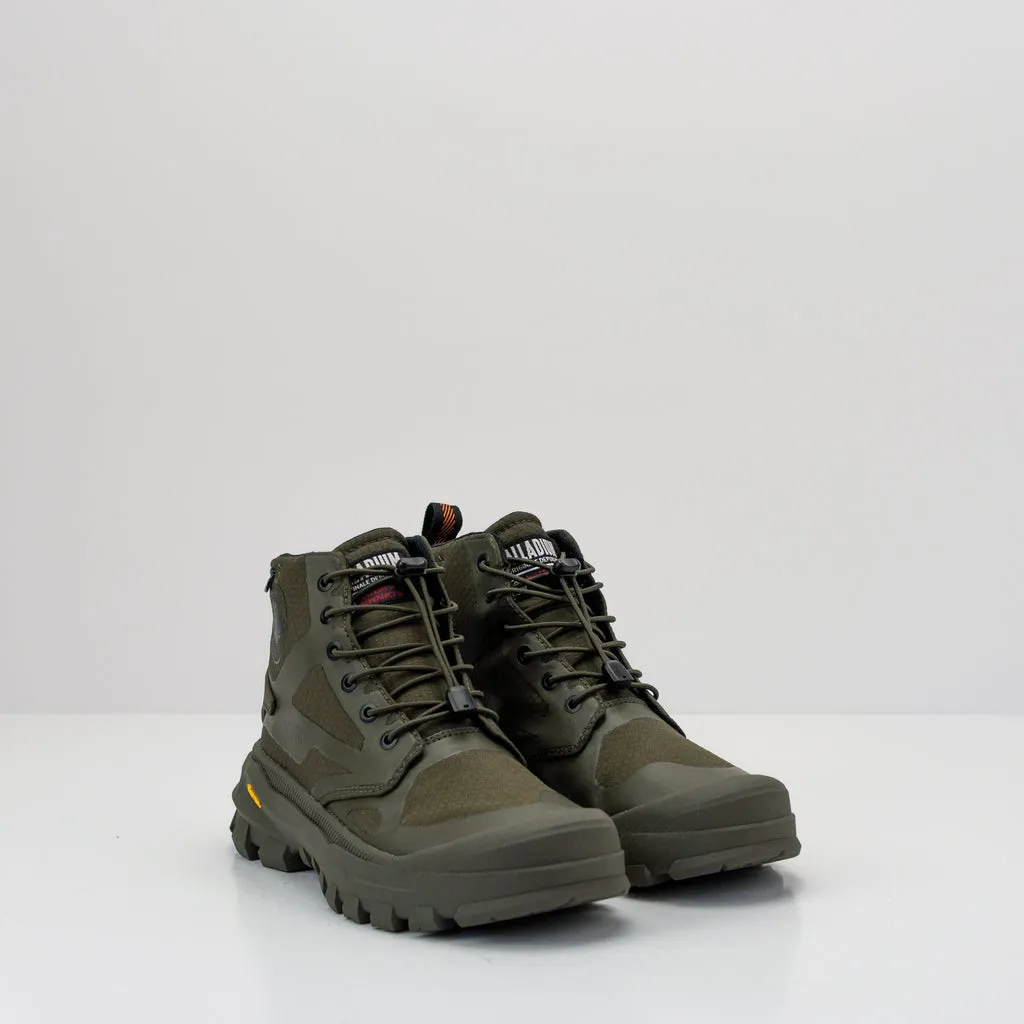 BOTIN  PALLADIUM  PALLARIDER CUFF WATERPROOF OLIVE NIGHT MUJER