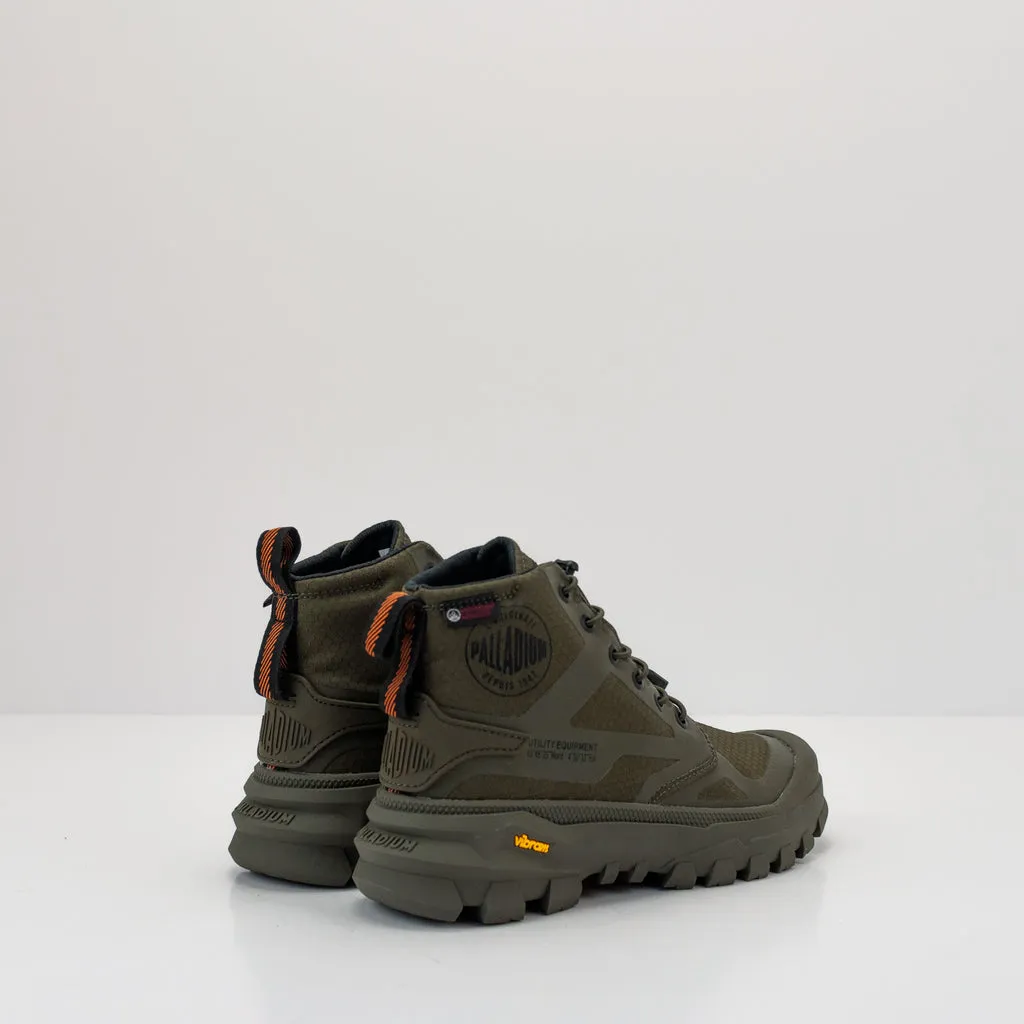 BOTIN  PALLADIUM  PALLARIDER CUFF WATERPROOF OLIVE NIGHT MUJER