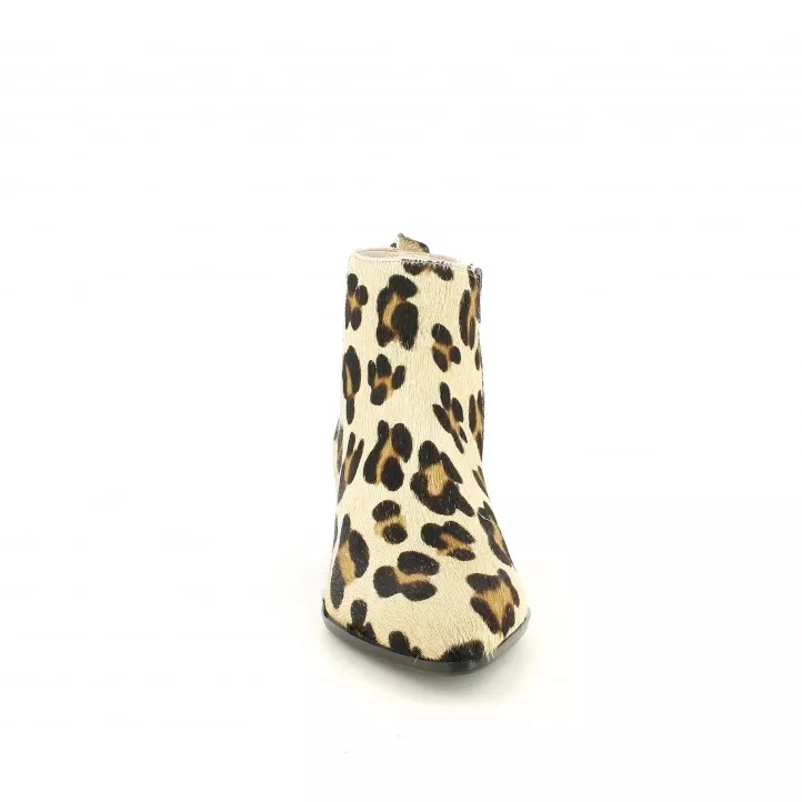 Botines Angel Alarcón print  leopardo con cremallera