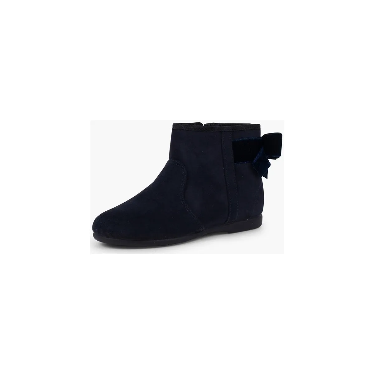 Botines con lazo terciopelo y cremallera