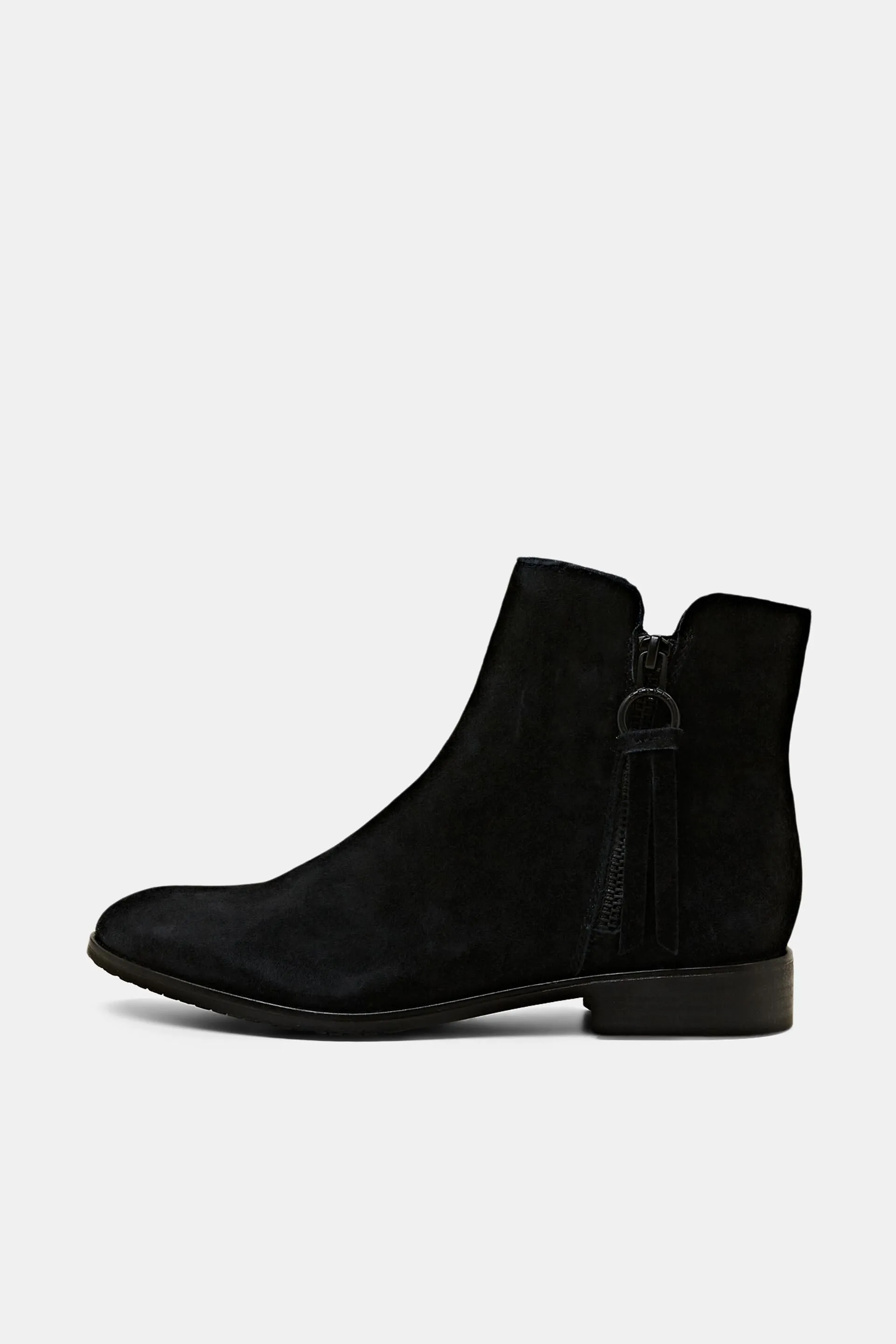 Botines de ante con cremallera
