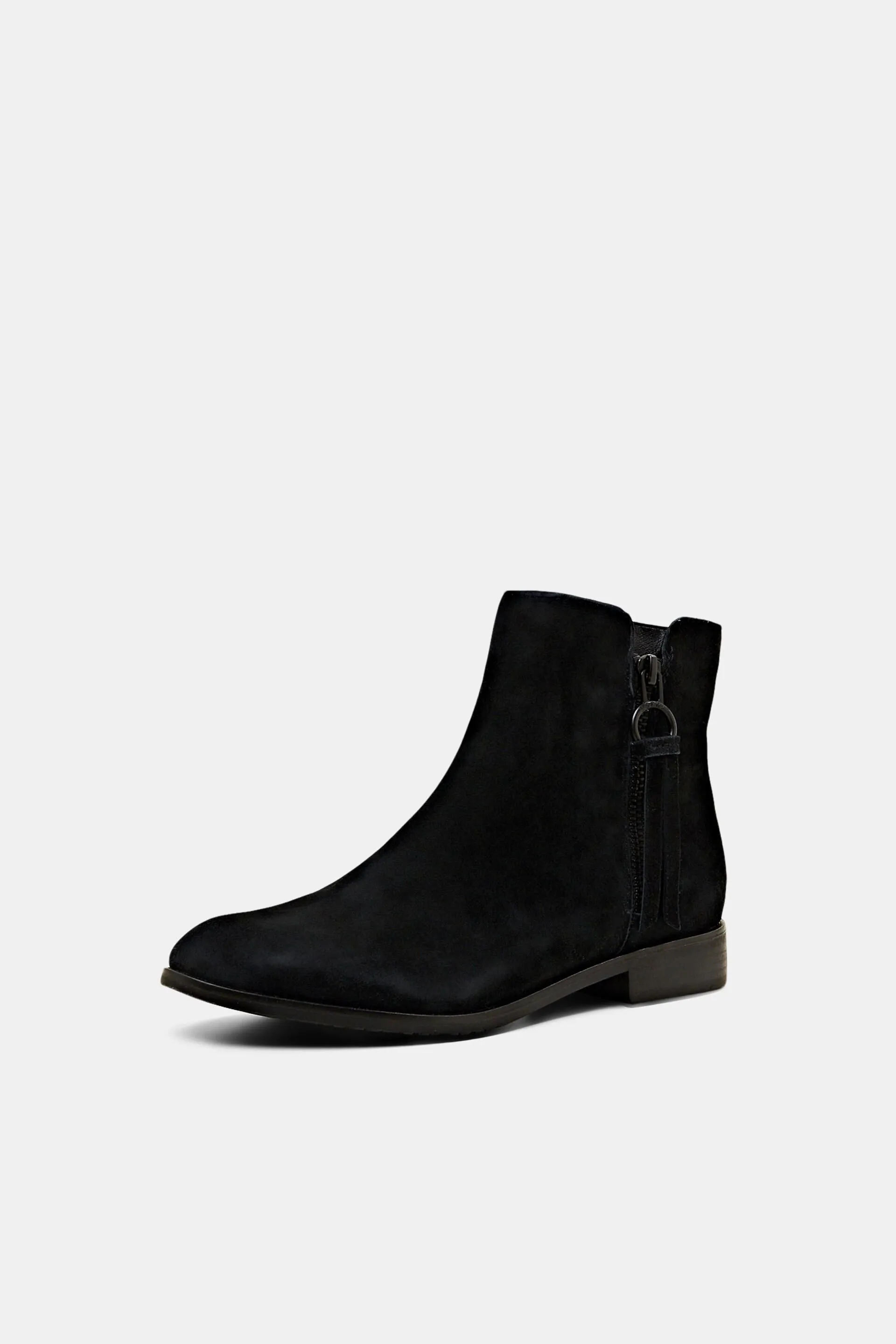 Botines de ante con cremallera