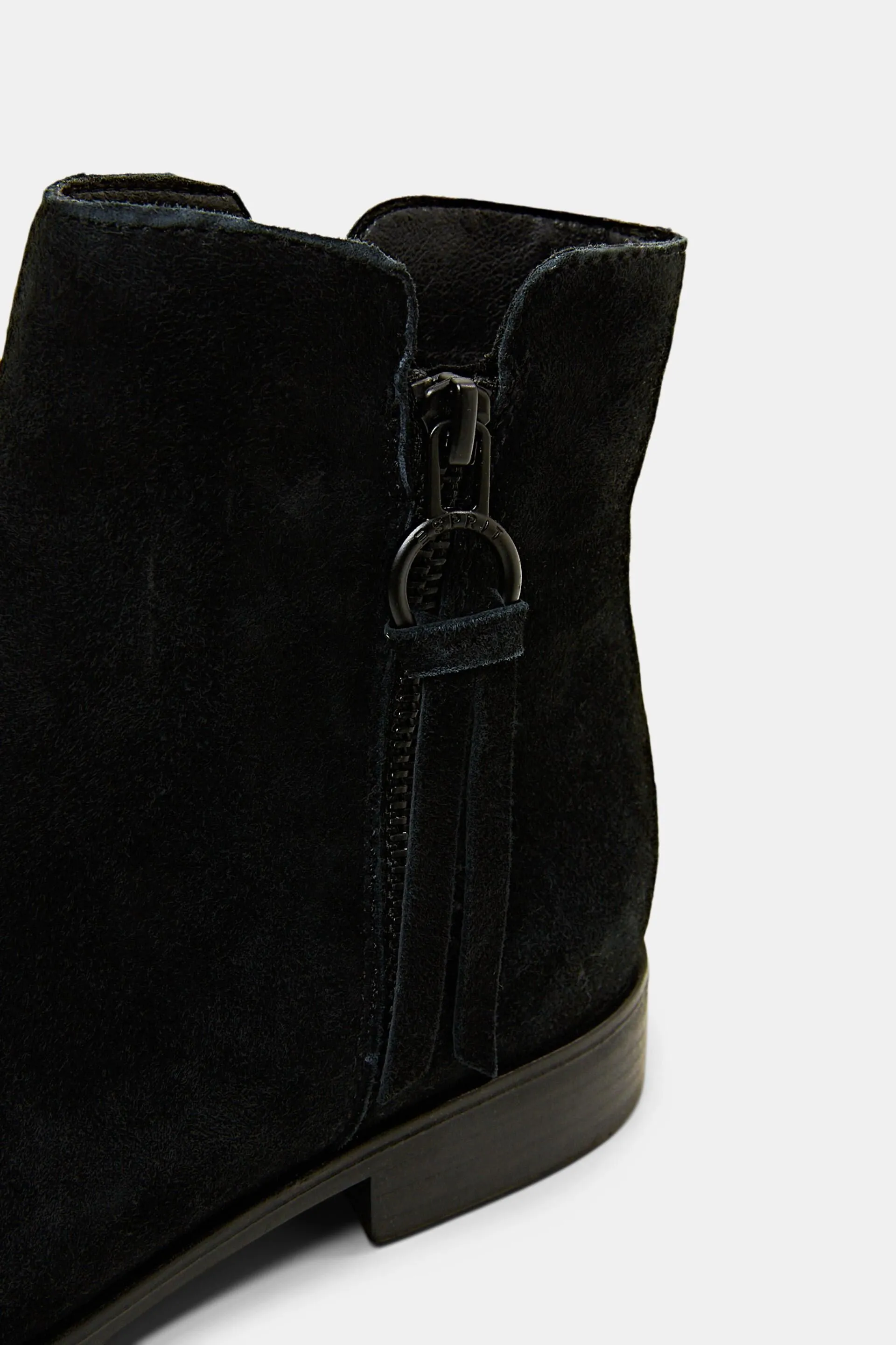Botines de ante con cremallera