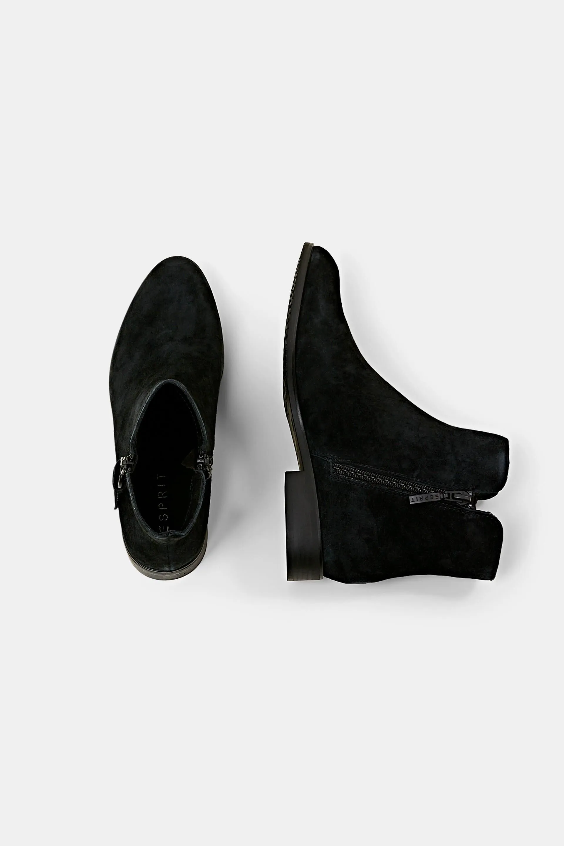 Botines de ante con cremallera