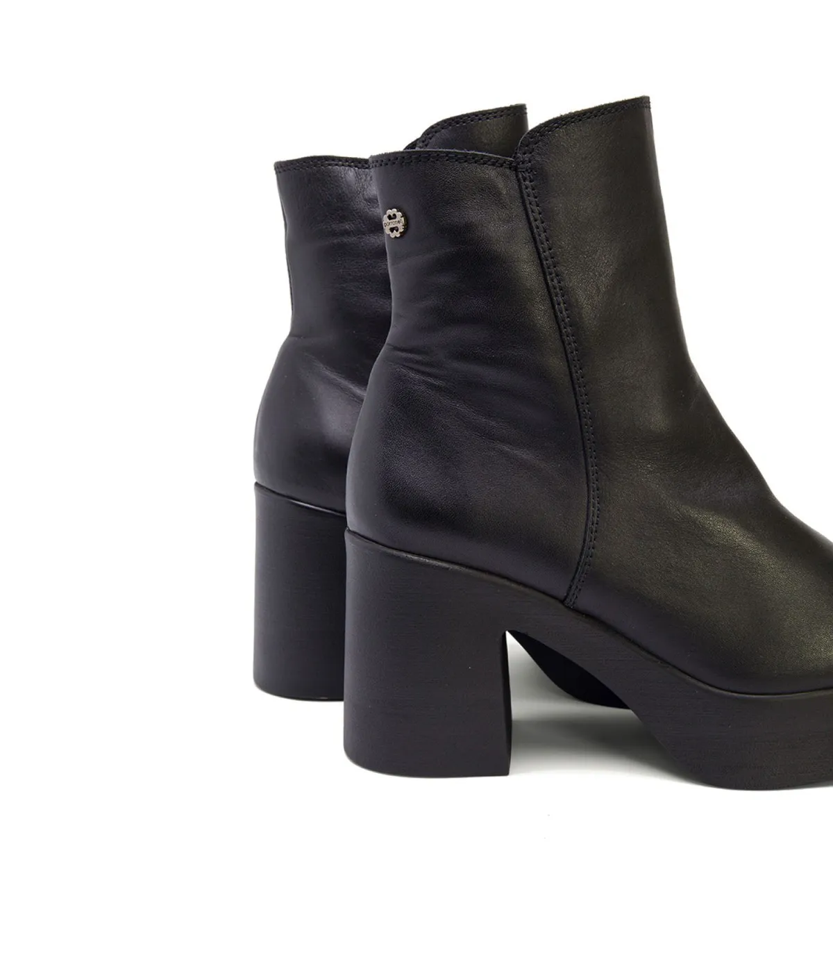 BOTINES DE TACÓN NEGRO CON CREMALLERA LIA