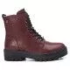 Botines planos Refresh rojos con cremallera lateral i cordons