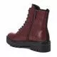 Botines planos Refresh rojos con cremallera lateral i cordons